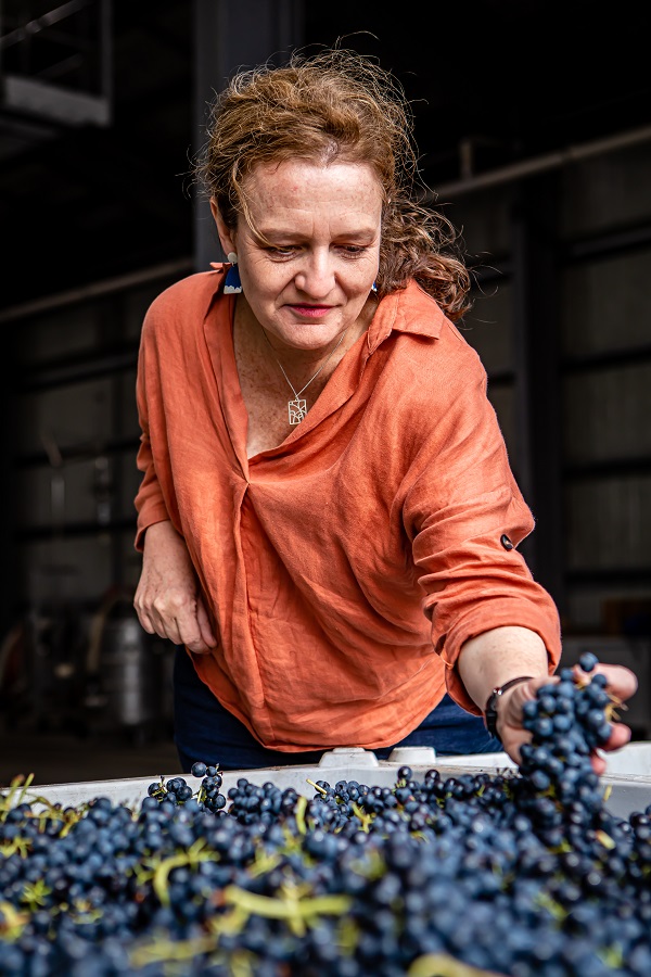 Wynns - Sarah with grapes